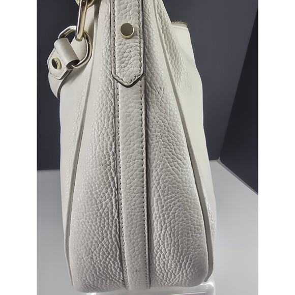 Kate Spade White Leather Hobo Handbag with Detachable Strap - Picture 5 of 7